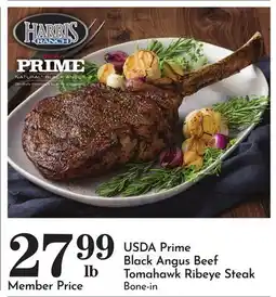 Pavilions USDA Prime Black Angus Beef Tomahawk Ribeye Steak offer