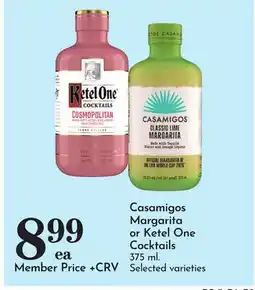Pavilions Casamigos Margarita or Ketel One Cocktails offer