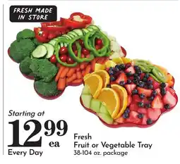Pavilions Fresh Fruit or Vegetable Tray offer