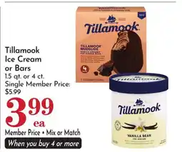 Pavilions Tillamook Ice Cream or Bars offer