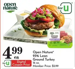 Pavilions Open Nature 93% Lean Ground Turkey offer