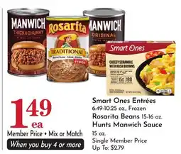 Pavilions Smart Ones Entrées 6.49-10.25 oz., Frozen Rosarita Beans 15-16 oz offer