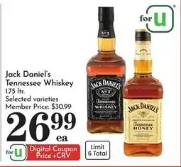 Pavilions Jack Daniel's Tennessee Whiskey offer