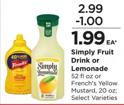 Food 4 Less Simply Fruit Drink or Lemonade offer
