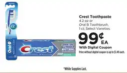 Food 4 Less Crest Toothpaste offer