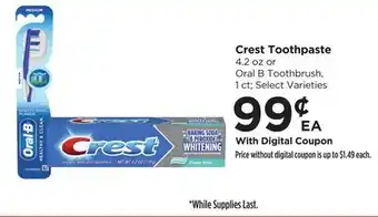 Food 4 Less Crest Toothpaste offer