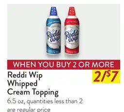 Fresh Thyme Reddi Wip Whipped Cream Topping offer