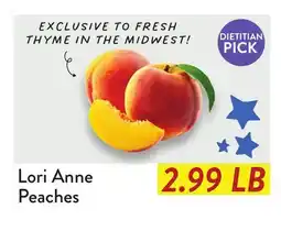 Fresh Thyme Lori Anne Peaches offer