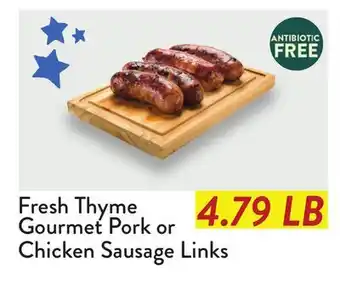 Fresh Thyme Fresh Thyme Gourmet Pork or Chicken Sausage Links offer