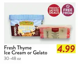 Fresh Thyme Fresh Thyme Ice Cream or Gelato offer