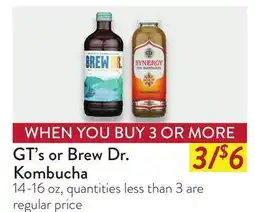 Fresh Thyme GT's or Brew Dr. Kombucha offer