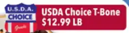 Tony’s Fresh Market USDA Choice T-Bone offer