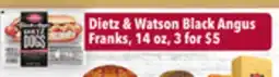 Tony’s Fresh Market Dietz & Watson Black Angus Franks offer