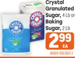 Tony’s Fresh Market Crystal Granulated Sugar, 4 Lb or Baking Sugar, 2 Lb offer
