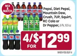 Tony’s Fresh Market Pepsi, Diet Pepsi, Mountain Dew, Crush, 7UP, Squirt, RC Cola or Dr Pepper offer