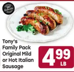 Tony’s Fresh Market Tony's Family Pack Original Mild or Hot Italian Sausage offer