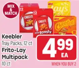 Tony’s Fresh Market Keebler Tray Packs, 12 ct Frito-Lay Multipack 10 ct offer