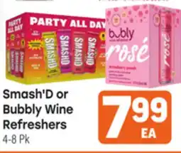 Tony’s Fresh Market Smash'D or Bubbly Wine Refreshers offer