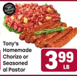 Tony’s Fresh Market Tony's Homemade Chorizo or Seasoned al Pastor offer