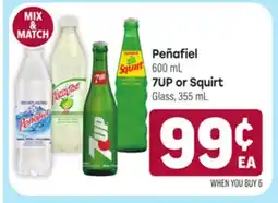 Tony’s Fresh Market Peñafiel, 600 mL, 7UP or Squirt, Glass, 355 mL offer