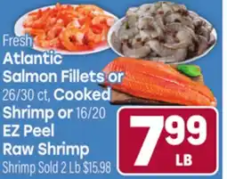 Tony’s Fresh Market Fresh Atlantic Salmon Fillets or 26/30 ct, Cooked Shrimp or 16/20 EZ Peel Raw Shrimp offer