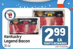 Tony’s Fresh Market Kentucky Legend Bacon offer