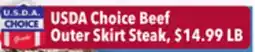 Tony’s Fresh Market USDA Choice Beef Outer Skirt Steak offer