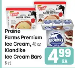 Tony’s Fresh Market Prairie Farms Premium Ice Cream or Klondike Ice Cream Bars offer