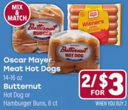 Tony’s Fresh Market Oscar Ma Meat Hot Dogs 14-16 oz Butternut Hot Dog or Hamburger Buns, 8 ct offer