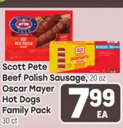 Tony’s Fresh Market Scott Pete Beef Polish Sausage, 20 oz Oscar Mayer Hot Dogs Family Pack 30 ct offer