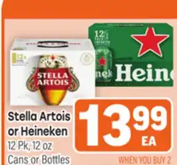 Tony’s Fresh Market Stella Artois or Heineken offer