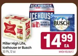 Tony’s Fresh Market Miller High Life, Icehouse or Busch offer