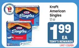 Tony’s Fresh Market Kraft American Singles offer