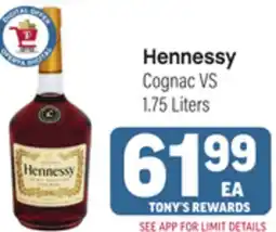 Tony’s Fresh Market Hennessy Cognac VS offer
