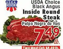 Rio Valley Market USDA Choice Black Angus Inside Round Steak offer