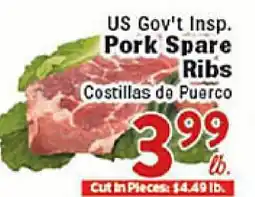 Rio Valley Market US Gov't Insp. Pork Spare Ribs offer