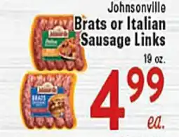 Rio Valley Market Johnsonville Brats or Italian Sausage Links offer