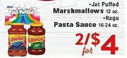Rio Valley Market • Jet Puffed Marshmallows 12 oz. • Ragu Pasta Sauce 16-24 oz offer