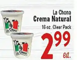 Rio Valley Market La Chona Crema Natural offer