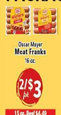 Rio Valley Market Oscar Mayer Meat Franks offer