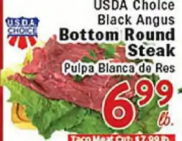 Rio Valley Market USDA Choice Black Angus Bottom Round Steak offer