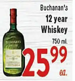 Rio Valley Market Buchanan's 12 year Whiskey offer
