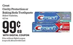 Mariano's Crest Cavity Protection or Baking Soda Toothpaste offer