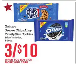 Mariano's Nabisco Oreo or Chips Ahoy Family Size Cookies offer