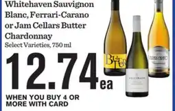Mariano's Whitehaven Sauvignon Blanc, Ferrari-Carano or Jam Cellars Butter Chardonnay offer