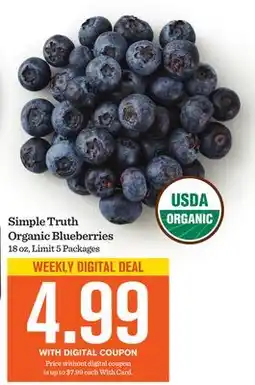 Mariano's Simple Truth Organic Blueberries offer