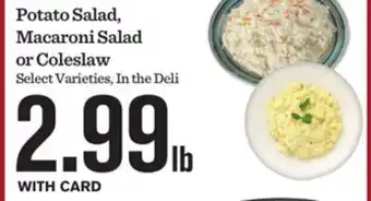 Mariano's Potato Salad, Macaroni Salad or Coleslaw offer