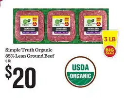 Mariano's Simple Truth Organic 85% Lean Ground Beef offer
