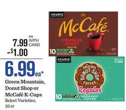 Mariano's Green Mountain, Donut Shop or McCafé K-Cups offer