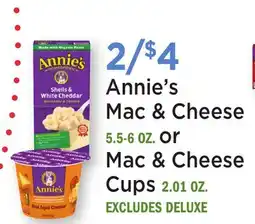 Heinen's Annie's Mac & Cheese 5.5-6 OZ. or Mac & Cheese Cups 2.01 OZ offer